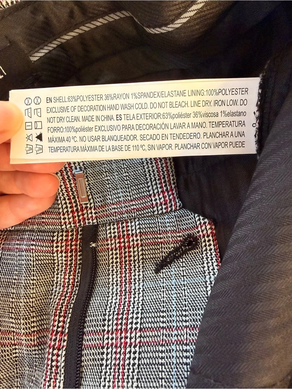Forever 21 Men's Gray and Red Plaid Dress Pants
